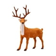 thumbnail image 4 of Adornos navideños de reno, figura de alce, estatua de ciervo para porche interior y exterior 15 centímetros, 4 of 8