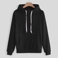 thumbnail image 5 of DEBGFS 2 Piece Sweatsuits for Womens Clearance Solid Color Pocket Drawstring Pullover Sweatpant Set Lounge Tracksuit Casual Plus Size Lightweight Loose Ladies Outfits Fall Winter 2023 Black L, 5 of 5