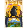 thumbnail image 4 of Smoky Mountains, Tennessee, Black Bear on Log, Mid-Century Inspired (1000 Piece Puzzle, Size 19x27, Challenging Jigsaw Puzzle for Adults and Family, Made in USA), 4 of 4