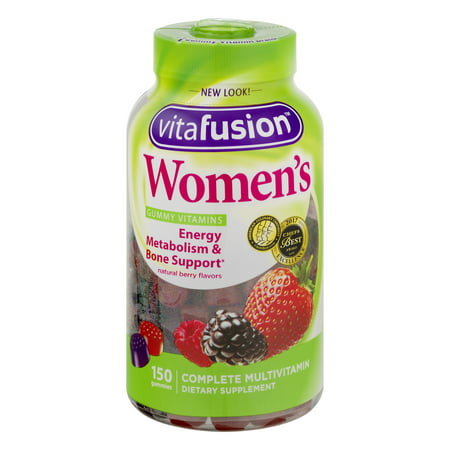 Vitafusion Women's Gummy Vitamins Energy, Metabolism & Bone Support Natural Berry Flavors - 150 CT
