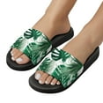 thumbnail image 5 of GZHJMY Stylish Slides for Women Men, Tropical Style Palm Leaves Soft Flexible Slip-on Sandals Slippers, 5 of 7