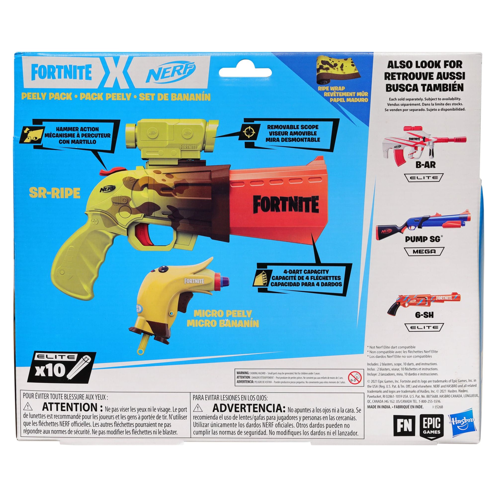 Nerf Fortnite Peely Pack SR Ripe Dart Blaster photo 3