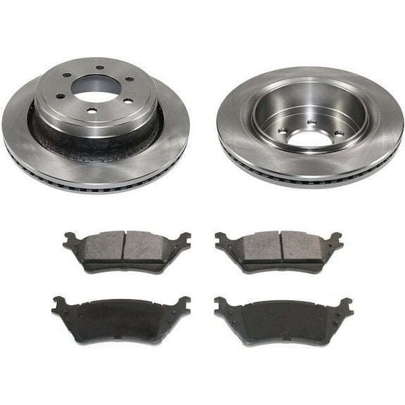 Rear Brake Pad and Rotor Kit - Compatible with 2012 - 2020 Ford F-150 2013 2014 2015 2016 2017 2018 2019