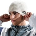 thumbnail image 2 of 1m Gorro de punto con forma de calavera, gorro con forro cálido, gorro elástico suave de pescador, 2 of 5