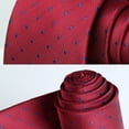thumbnail image 4 of HISDERN Polka Dot Ties for Men Handkerchief Woven Classic Silk Mens Ties and Pocket Square Set Wedding Business, 4 of 7