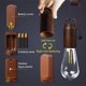 thumbnail image 5 of Paquete de 2 bombillas para tienda de campaña con pilas, luz LED vintage portátil para colgar al aire libre, colgante de huracán, iluminación de emergencia, linterna para senderismo, mochilero,, 5 of 5