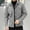 c01Gray, variant on Men's Fashion Solid Color Long Sleeve Button-Down Woolen Jacket, Regular Fit Casual Winter Overcoat with Pockets Gray M