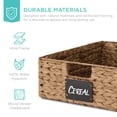 thumbnail image 5 of Best Choice Products Set of 4 16x12in Woven Water Hyacinth Pantry Baskets w/ Chalkboard Label, Chalk Marker - Chestnut, 5 of 7