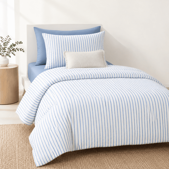 Stripedton Duvet Cover Set Blue White/xl