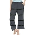 thumbnail image 4 of breaise Wide Leg Pants for Girls Baggy Casual Palazzo Pants Stripe Lounge Trousers with Pockets, 4 of 8