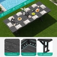 thumbnail image 6 of SERWALL 9 Pieces Outdoor Dining Set, Patio Dining Set, HDPE Outdoor Table and Chair with Umbrella Holes, (1 Table + 8 Armless Chair), 6 of 9
