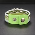 thumbnail image 3 of Pulsera tejida con colgante hueco de múltiples capas para mujer, accesorio, brazalete con botón a presión (verde), 3 of 3