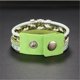 thumbnail image 3 of Pulsera tejida con colgante hueco de múltiples capas para mujer, accesorio, brazalete con botón a presión (verde), 3 of 3