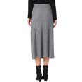 thumbnail image 3 of INSPIRE CHIC Cable Knit Sweater Skirt for Women's Elastic Waist A-Line Ribbed Casual Knit Maxi Skirt XL Gray, 3 of 6