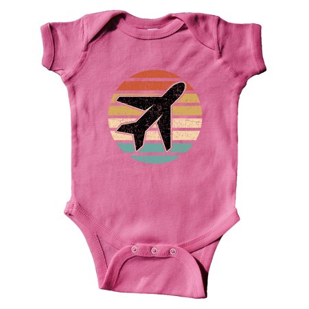 

Inktastic Airplane Pilot Vintage Sunset Gift Baby Boy or Baby Girl Bodysuit