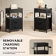 thumbnail image 3 of Mesa de carga con cajón oculto Nightstand Lazzanto, negra, 3 of 8