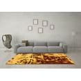 thumbnail image 3 of Ahgly Company Indoor Round Abstract Yellow Modern Area Rugs, 3' Round, 3 of 4