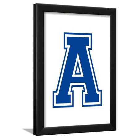 Varsity Letter A Make Your Own Banner Sign Poster Framed Poster
