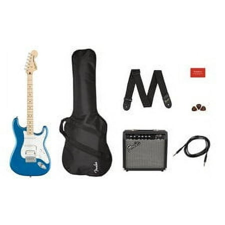 Squier Squier by Fender Affinity Series Stratocaster Pack, HSS, Maple Fingerboard, Lake Placid Blue