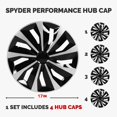 thumbnail image 3 of Wheel Rim Protector, 17 Inch Wheel Hub  4 Pcs High Strength Perfect Fit Silver  for   Connect, 3 of 8