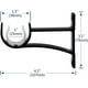 thumbnail image 3 of 2 Pack Heavy Duty Metal Curtain Rod Brackets - For 25-30mm Curtain Rod - Black, 3 of 5