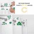 thumbnail image 2 of No Hook Shower Curtain with Snap in Liner, Irish St. Patrick's Day Green Clovers Waterproof Bath Curtain Double Layers with See Through Top Window, Lucky Leaf Hotel Shower Curtains 60x72in, 2 of 9