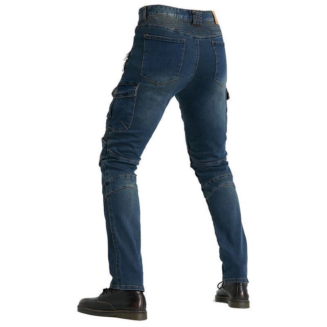 Pantalones vaqueros para motociclismo para hombre, pantalones holgados de tubo recto anticaída para cross-country, equipo de protección