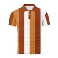thumbnail image 4 of Maean Men Striped Golf Shirts Collared Button Neck Short Sleeve Color Block Casual Tee Summer Tshirts, 4 of 5