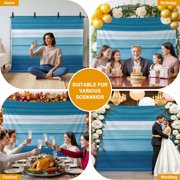 Blue White Ombre Backdrop for Photoshoot,Photography Photo Studio Background Wall Backdrop,Modern Gradient Abstract Aesthetic Back Drop Banner Panel for Portraits Wedding Party Live Streaming 12x8Ft