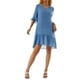 thumbnail image 3 of SAYOO Vestido de Mujer, Cuello en V, Sólido, con Volantes, Suelto, de Verano, Casual, Vestido de Playa SAYOO Sexy, 3 of 9
