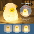 thumbnail image 5 of Cute White Sheep Night Light for Kids, 7-Color Changing & 3 Adjustable Brightness Levels,Rechargeable Silicone Bedside Lamp, Animal Night Lamp for Kids Room, Gift for Boys & Girls, 5 of 14