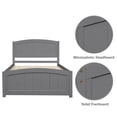 thumbnail image 4 of Gzxs Platform Bed Frame with Headboard, Footboard, Solid Sturdy Wood Slat Support Mattress Foundation, Twin Size, Gray, 4 of 8