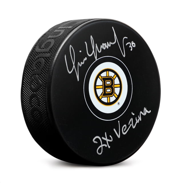Tim Thomas Signé Boston Bruins Hockey Rondelle avec 2x Vezina Note