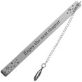 thumbnail image 1 of Stainless Steel Bookmark Inspirational Bookmark with Leaf Pendant Teachers Students Gift, 1 of 7