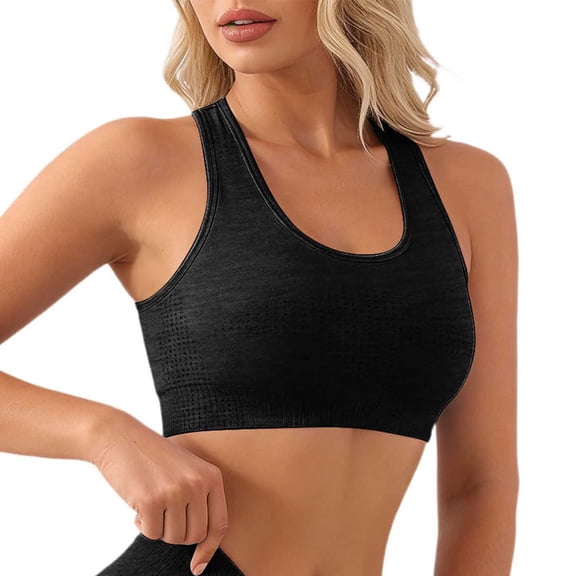Jamsmile Women Sports Bras High Support Sports Removable Yoga Bras Running Training Comfort Workout Gym Fitness Bras Activewear