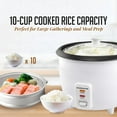 OVENTE Electric Rice Cooker with Food Steamer Basket, Automatic Keep
