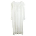 thumbnail image 4 of Glisme Nightgowns For Women Long Sleeve Night Gown For Soft Sleepshirt Loose Fit Home Dress Comfortable Sleepwear Casual Sleepdress White Pjs, 4 of 5
