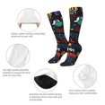 thumbnail image 3 of Xecao Basketball Pattern Adult Stockings with Color-Block Design and 3D Print, Breathable Comfortable Hosiery for Daily Wear and Sports, 3 of 6