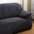 thumbnail image 4 of CJC Sofa Cover Plush Stretch 1 2 3 4 Seater Sofa Slipcover Chair Loveseat Couch Cover Furniture Protector Cover with 1 Pillowcase (3 Seater, Dark Gray), 4 of 12
