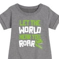 thumbnail image 3 of Instant Message - Dinosaur - Let the World Hear You Roar - Toddler & Youth Girls Fleece Dress, 3 of 6