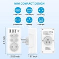 thumbnail image 4 of Canada Plug Adapter, 7 In 1 French To Us Plug Adapter With 3usb & 1 Type C & 3 Outlets, 4 of 5