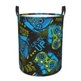 thumbnail image 6 of Lsque Play Game pattern Laundry Hamper Basket, Tall Woven Rope Hamper Basket for Clothes, Lightweight Storage Basket, Collapsible Waterproof-Small, 6 of 8