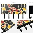 thumbnail image 2 of Giraffe Color Blocks Key Holder for Wall Mail Holder Organizer with 5 Key Hooks Wall Mount Key Rack with Shelf, 2 of 6
