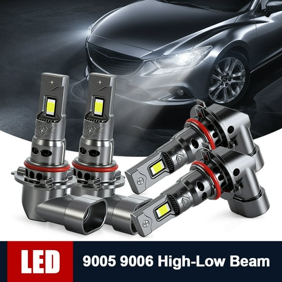 BSBSDJB For Chevy Express 1500 2500 3500 Combo 9005 9006 LED Headlight High Low Beam Bulbs