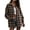 2 Coffee, variant on Fantaslook Plaid Flannel Shirts for Women Oversized Long Sleeve Button Down Shirts Blouses Tops