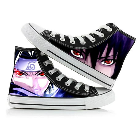 

Anime Naruto Akatsuki 3D Print Canvas Shoes Action Figure Itachi Sasuke Kakashi Classic Shoes High Top Lace up Walking Running Shoes Unisex Cool for Women Men Kids