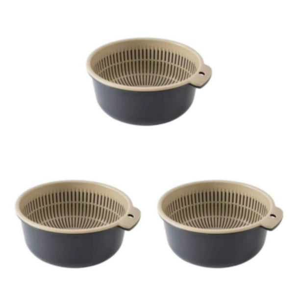 Billuyoard Plástico Taomi BasketKitchen Colador Amplia aplicación en cocina Utensilios de cocina Cesta de drenaje Azul Gris grande Type1 NO1