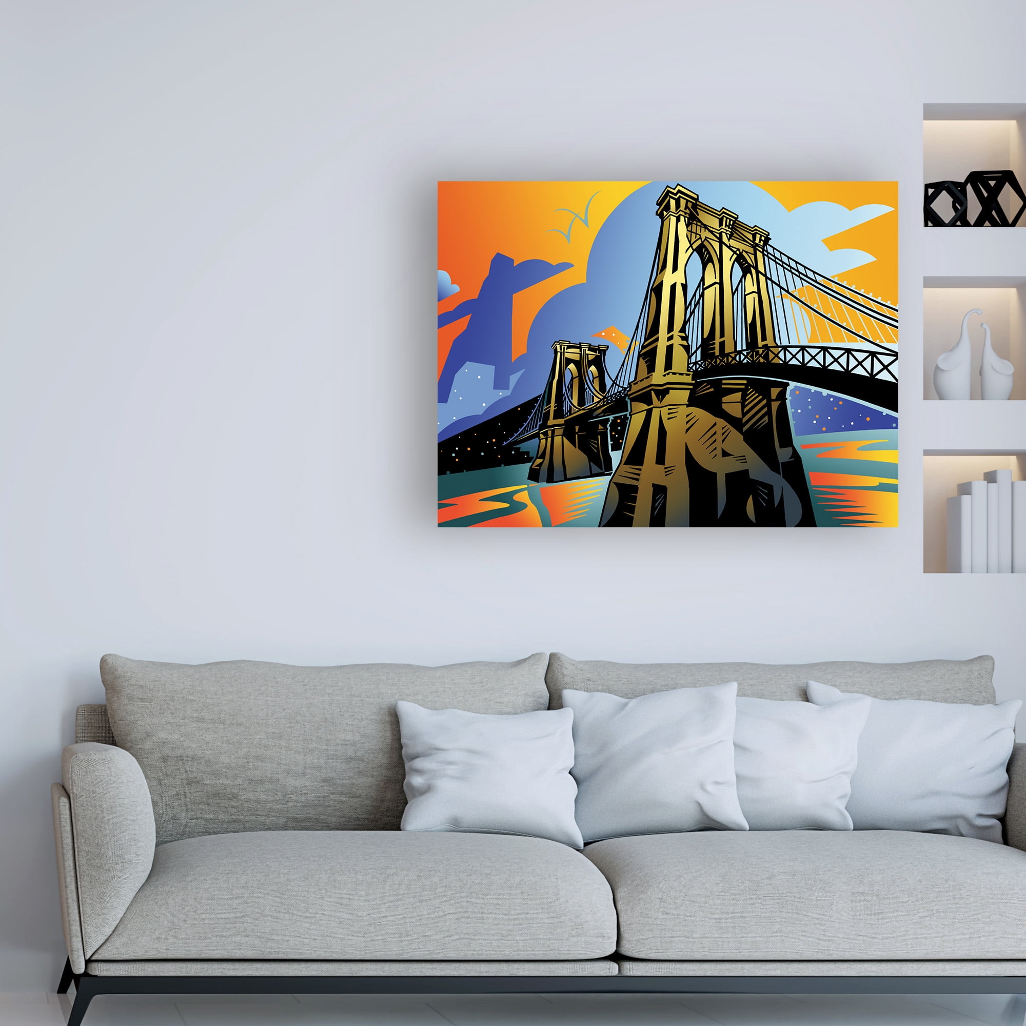 Trademark Fine Art 'Brooklyn Bridge NYC' Canvas Art by David Chestnutt