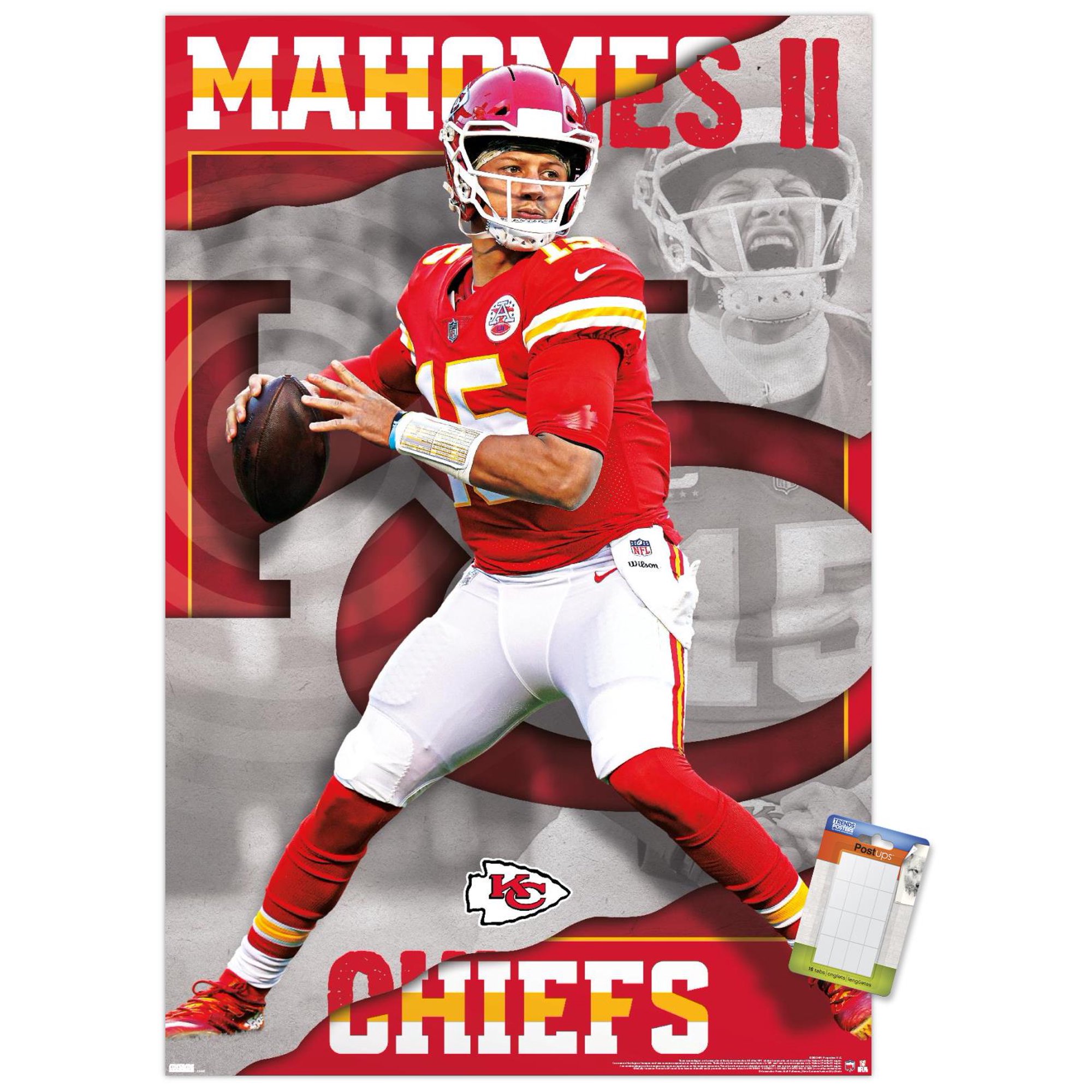 NFL Kansas City Chiefs - Patrick Mahomes II 22 Wall Poster, 14.725" x 22.375"