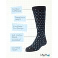 thumbnail image 3 of MeMoi Polka Dot Cotton Blend Dress Socks - Boys - Male, 6-7, Navy, 3 of 7